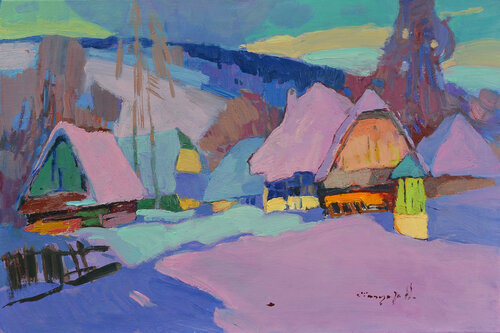 Christmas Eve par Alexander Shandor, Peinture en vente sur Singulart