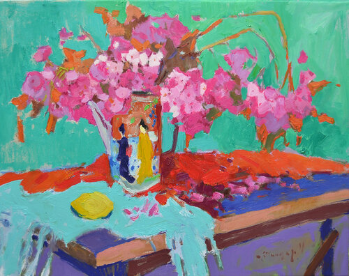 Sakura branch par Alexander Shandor, Peinture en vente sur Singulart