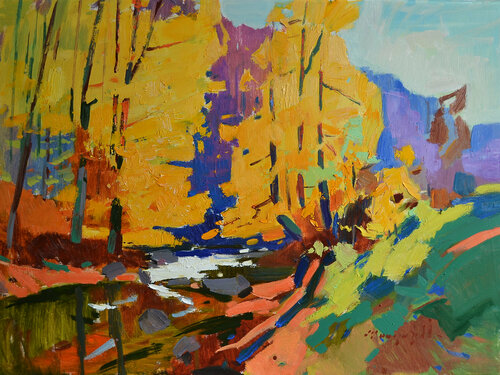 Forest silence par Alexander Shandor, Peinture en vente sur Singulart