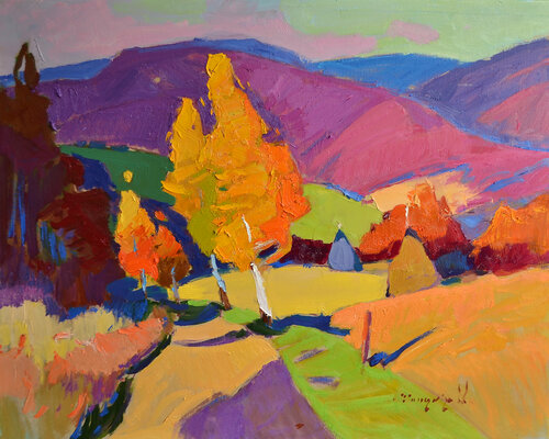 Autumn Gold par Alexander Shandor, Peinture en vente sur Singulart