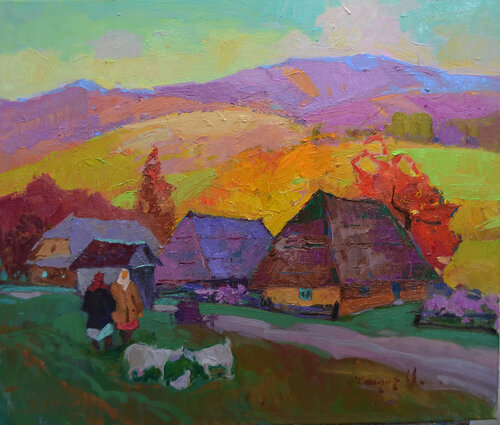 Neighbors par Alexander Shandor, Peinture en vente sur Singulart