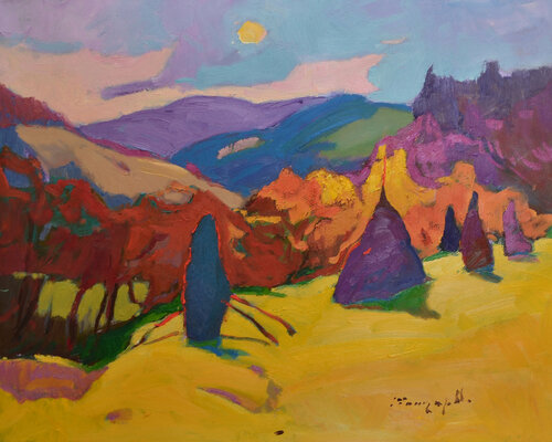 Morning haystacks Alexander Shandor