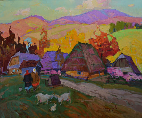 Evening talk par Alexander Shandor, Peinture en vente sur Singulart