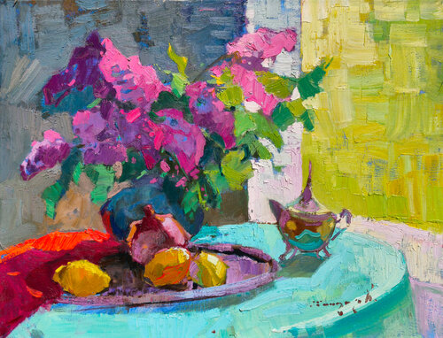 Lilacs Blossom van Alexander Shandor, Schilderij te koop op Singulart