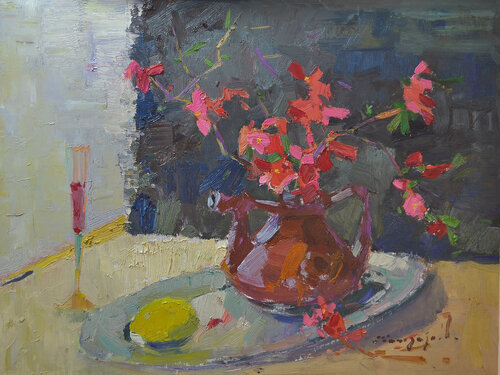 Flowers of the East par Alexander Shandor, Peinture en vente sur Singulart