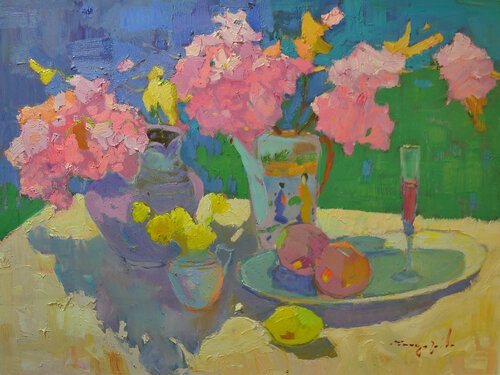 Blooming sakura crown par Alexander Shandor, Peinture en vente sur Singulart