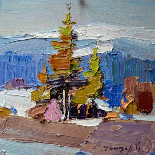 Etude 48 _ Oil on Cardboard Alexander Shandor