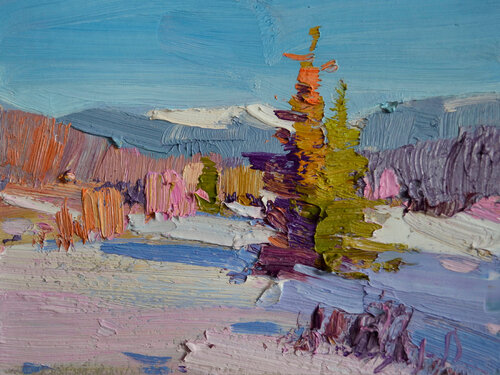 Etude 55 _ Oil on Cardboard par Alexander Shandor, Peinture en vente sur Singulart