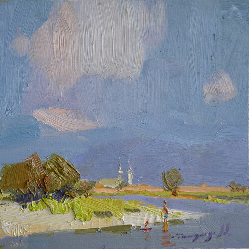 Favorite places _ Oil on Cardboard by Alexander Shandor, Painting for Sale on Singulart