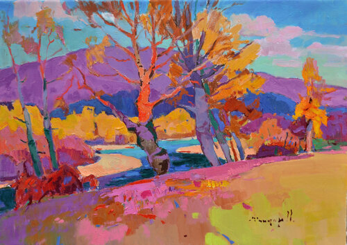 Leaves Fell par Alexander Shandor, Peinture en vente sur Singulart
