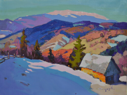 A Blue Winter's Tale par Alexander Shandor, Peinture en vente sur Singulart