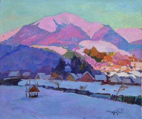 Snow-covered village Alexander Shandor