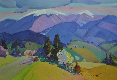 Spring is on the Pass par Alexander Shandor, Peinture en vente sur Singulart
