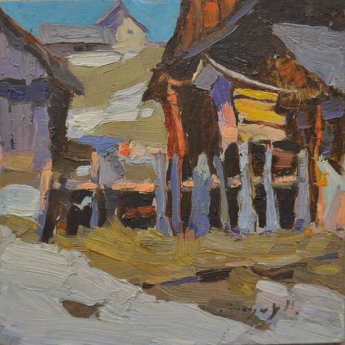 In the Courtyard de Alexander Shandor, Pintura a la venta en Singulart