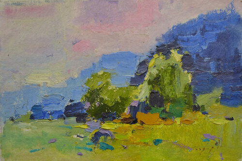 In the Field par Alexander Shandor, Peinture en vente sur Singulart