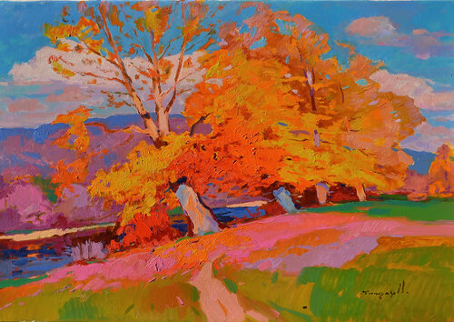 A Wonderful Autumn Day par Alexander Shandor, Peinture en vente sur Singulart