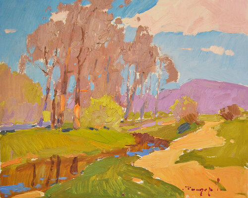 Near the Tisza River van Alexander Shandor, Schilderij te koop op Singulart