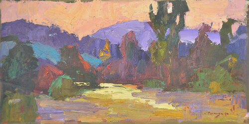 In the Evening par Alexander Shandor, Peinture en vente sur Singulart