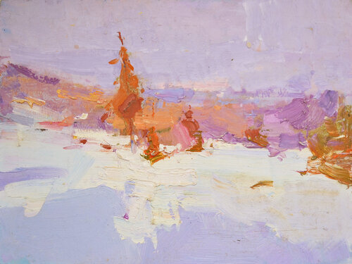 Winter Carpathians van Alexander Shandor, Schilderij te koop op Singulart