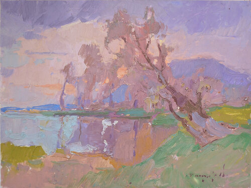 Near the River di Alexander Shandor, Pittura in vendita su Singulart