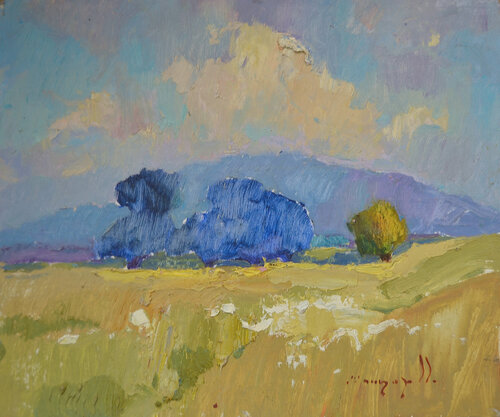 Flowering Field van Alexander Shandor, Schilderij te koop op Singulart