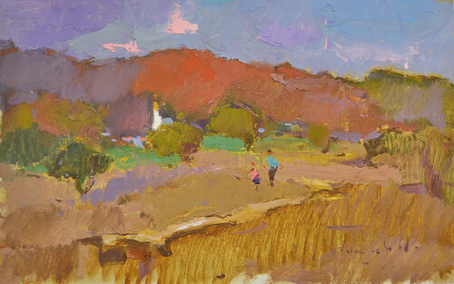 On the Way to the Village von Alexander Shandor, Malerei kaufen auf Singulart