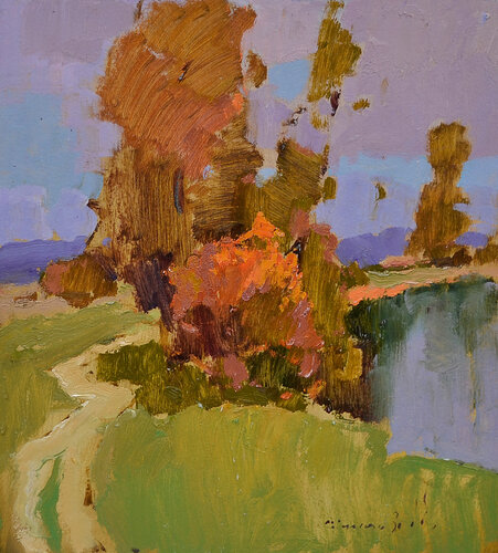 Village of Velyka Kopanya von Alexander Shandor, Malerei kaufen auf Singulart