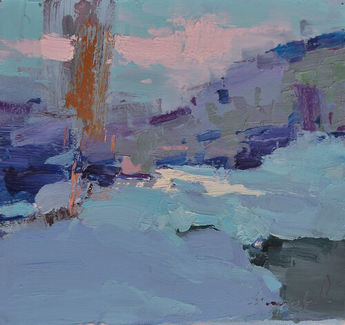 Quiet Winter di Alexander Shandor, Pittura in vendita su Singulart