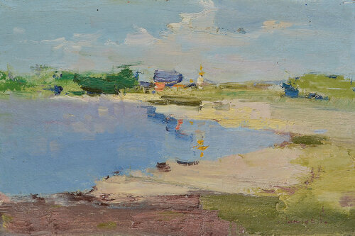 Summer on the Tisza River von Alexander Shandor, Malerei kaufen auf Singulart