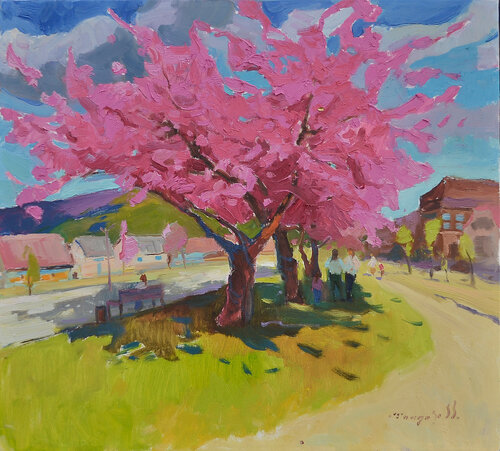 Sakura is Blooming von Alexander Shandor, Malerei kaufen auf Singulart