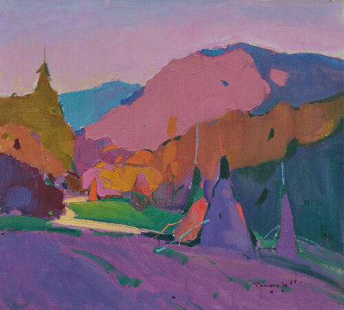 Autumn Evening van Alexander Shandor, Schilderij te koop op Singulart
