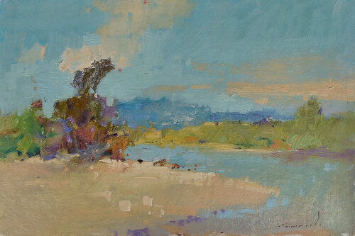 Turning the River par Alexander Shandor, Peinture en vente sur Singulart