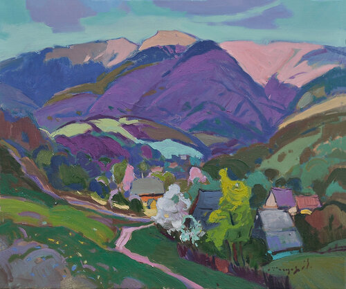 Village of Negrovets van Alexander Shandor, Schilderij te koop op Singulart