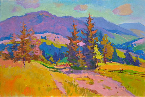 Life in the Mountains de Alexander Shandor, Pintura a la venta en Singulart