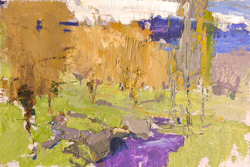 Between the Trees di Alexander Shandor, Pittura in vendita su Singulart