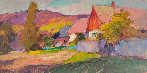 Stuzhytsia Village di Alexander Shandor, Pittura in vendita su Singulart