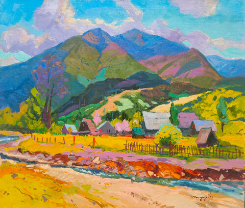 Carpathian Melody of Spring par Alexander Shandor, Peinture en vente sur Singulart