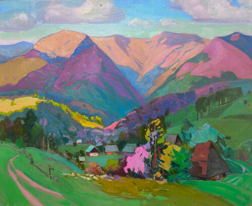 Noon on the Farmstead par Alexander Shandor, Peinture en vente sur Singulart