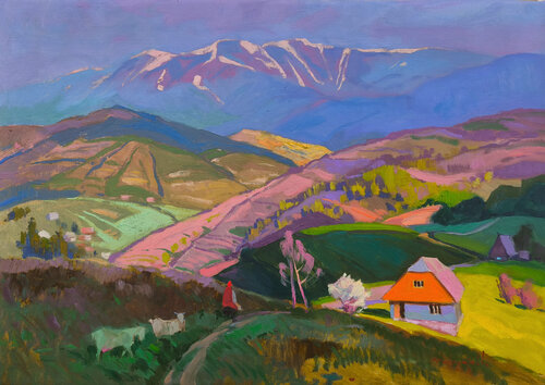 The Sun Sets by Alexander Shandor, Painting for Sale on Singulart