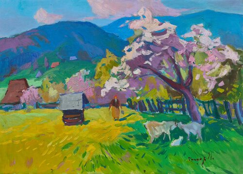 Goats by Alexander Shandor, 회화 for Sale on Singulart