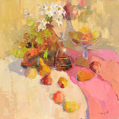 With Viburnum di Alexander Shandor, Pittura in vendita su Singulart