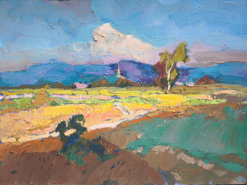 Flowering Field van Alexander Shandor, Schilderij te koop op Singulart