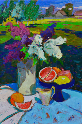 Lilac Tranquility van Alexander Shandor, Schilderij te koop op Singulart