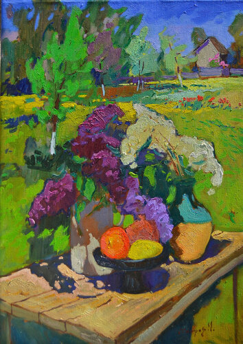 Lilac Horizon van Alexander Shandor, Schilderij te koop op Singulart