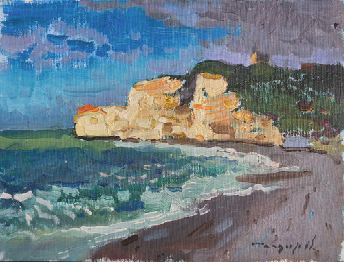 Normandy Etretat Etude 3 par Alexander Shandor, Peinture en vente sur Singulart