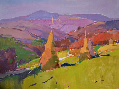 Golden October par Alexander Shandor, Peinture en vente sur Singulart