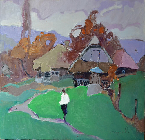 Old yard van Alexander Shandor, Schilderij te koop op Singulart