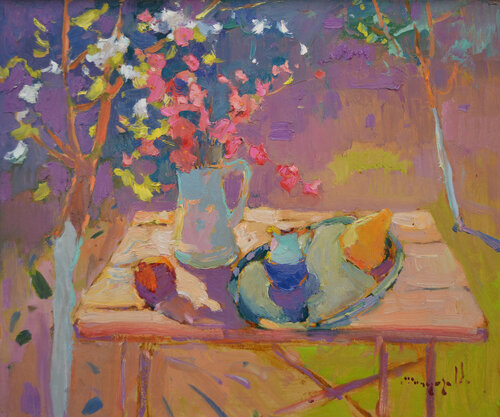 Echo of Spring _ oil on cardboard par Alexander Shandor, Peinture en vente sur Singulart