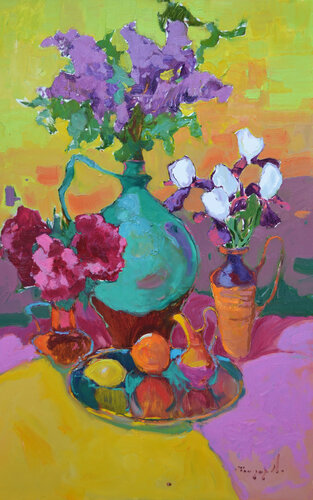 Flowering time _ oil on canvas par Alexander Shandor, Peinture en vente sur Singulart