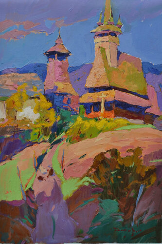 Old church par Alexander Shandor, Peinture en vente sur Singulart